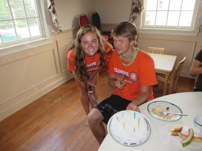 Rachel and I with our second birthday cake in Townsend!